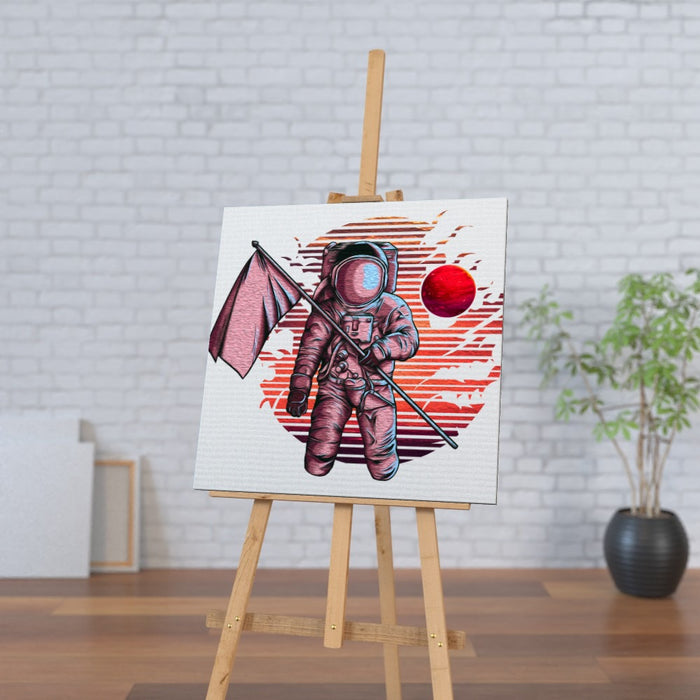 Wall Canvas - Red Planet Spaceman - printonitshop