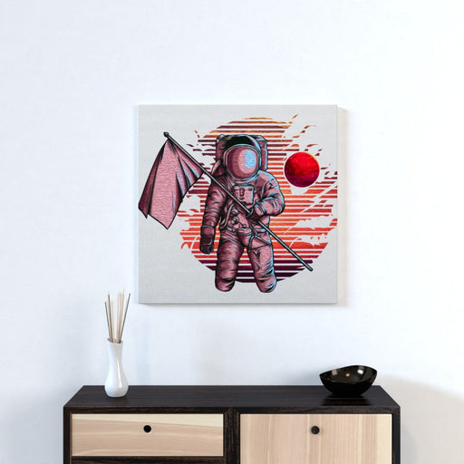 Wall Canvas - Red Planet Spaceman - printonitshop