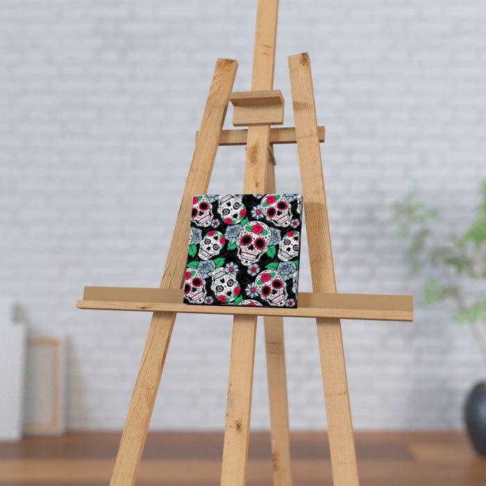 Wall Canvas - Skulls and Roses - printonitshop