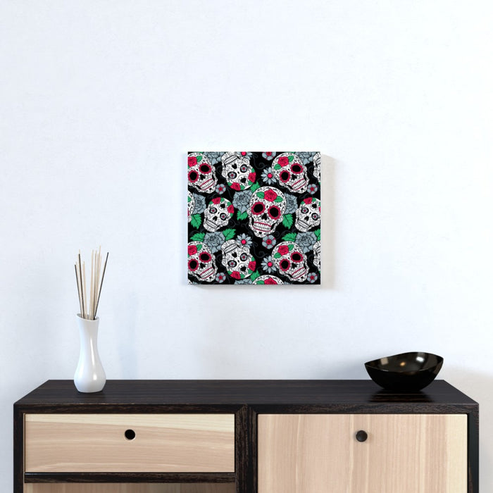 Wall Canvas - Skulls and Roses - printonitshop