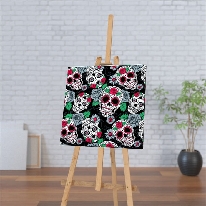 Wall Canvas - Skulls and Roses - printonitshop