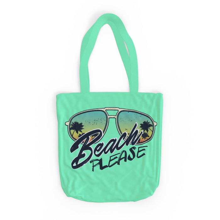 Tote Bag - Beach Please - Green Zest - printonitshop