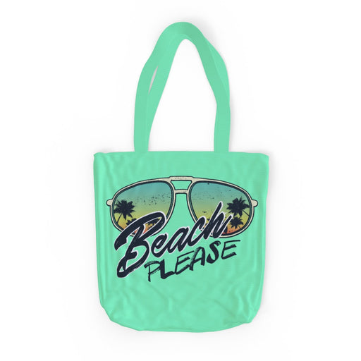 Tote Bag - Beach Please - Green Zest - printonitshop