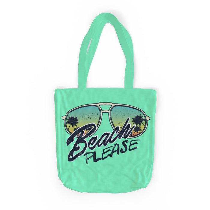 Tote Bag - Beach Please - Green Zest - printonitshop