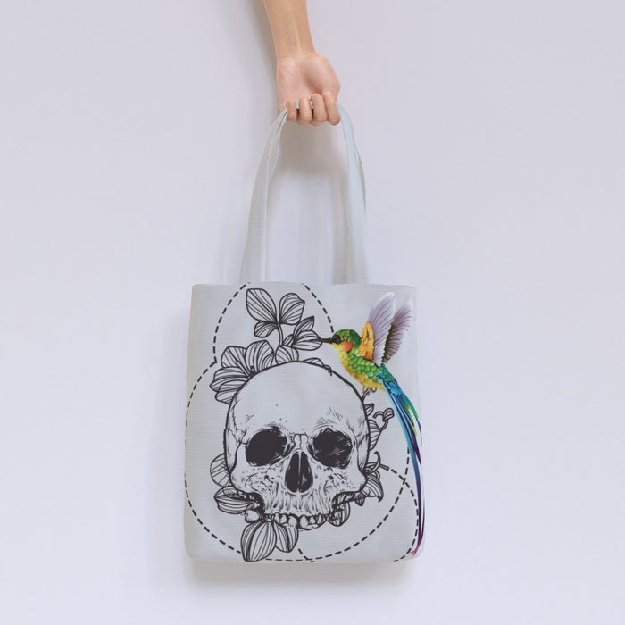 Tote Bag - The Skull and The Hummingbird - printonitshop