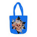 Tote Bag - Skull and Flowers Blue - printonitshop