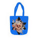 Tote Bag - Skull and Flowers Blue - printonitshop