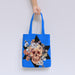 Tote Bag - Skull and Flowers Blue - printonitshop