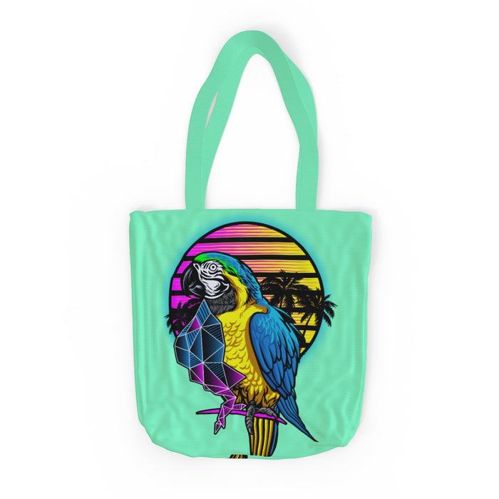 Tote Bag - Colourful Parrot - Green Zest - printonitshop