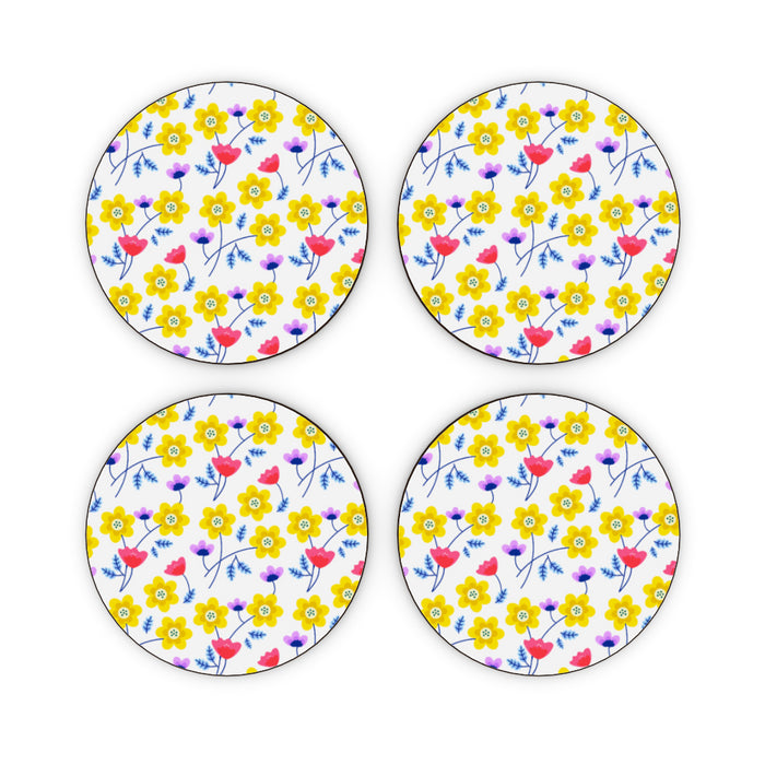 Coasters - Yellow Flowers - printonitshop