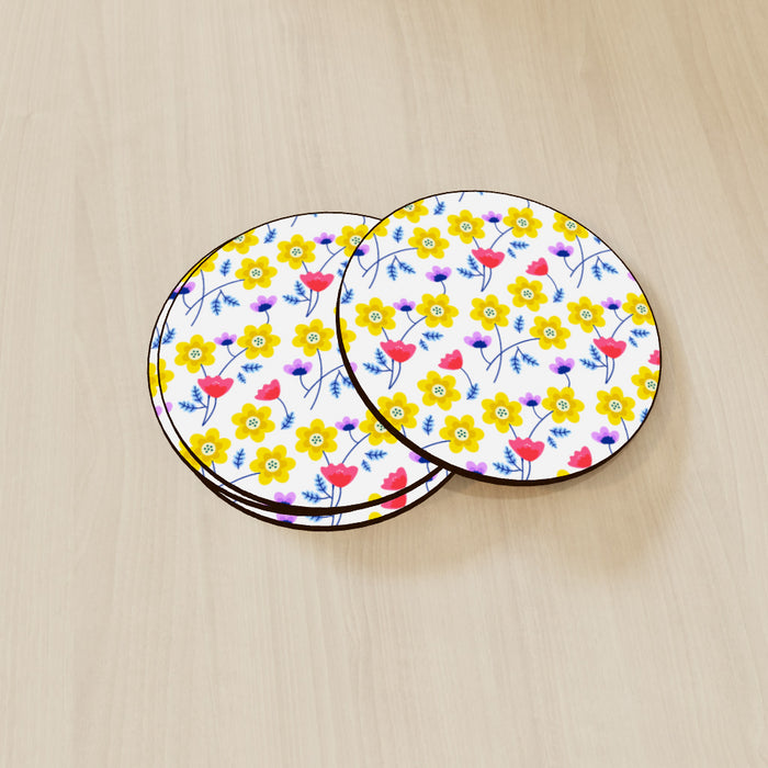 Coasters - Yellow Flowers - printonitshop