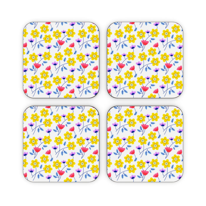 Coasters - Yellow Flowers - printonitshop