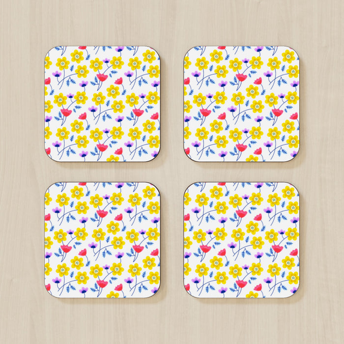 Coasters - Yellow Flowers - printonitshop