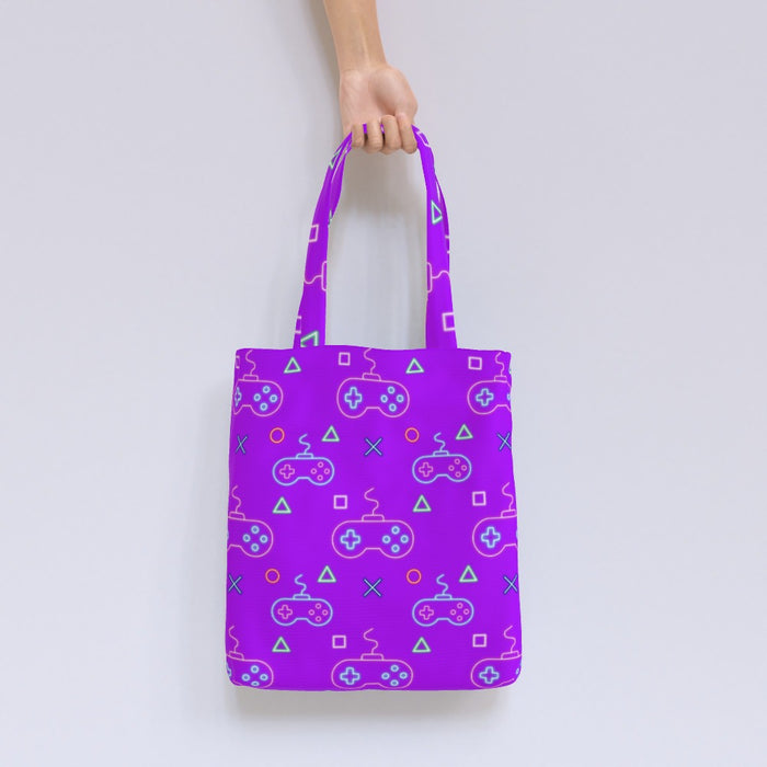 Tote Bag - Gaming Neon Purple - printonitshop