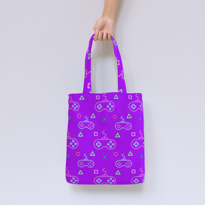 Tote Bag - Gaming Neon Purple - printonitshop