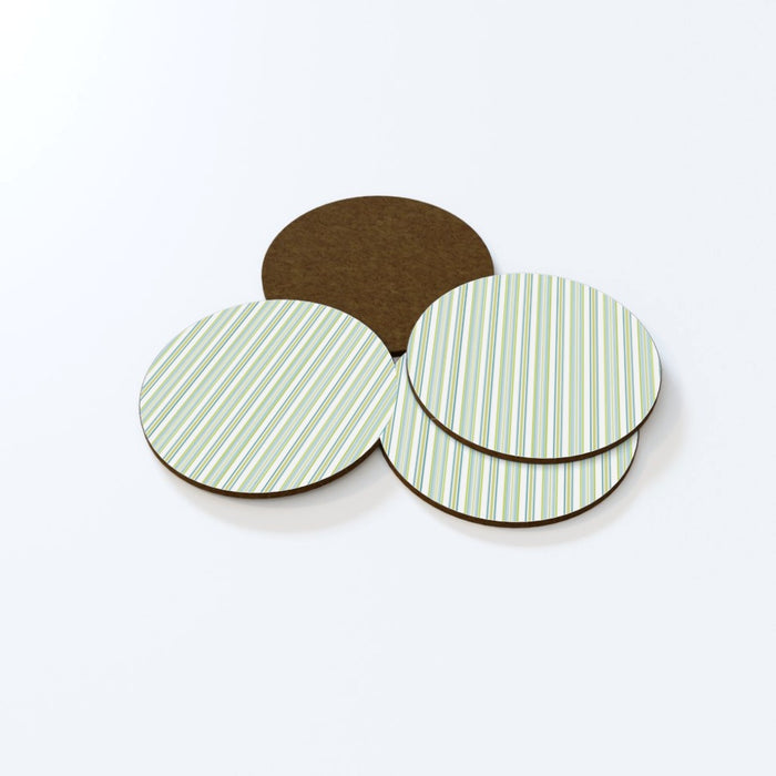 Coasters - Green Lines - printonitshop