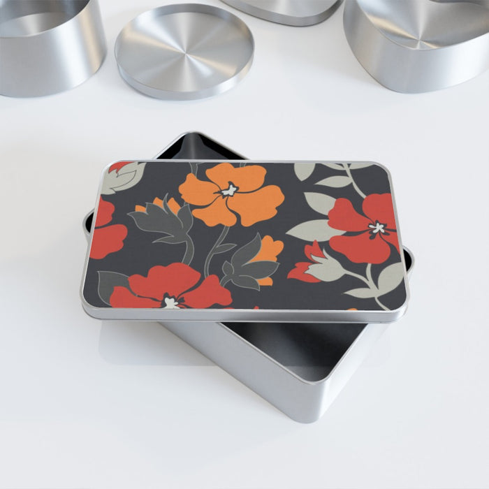 Metal Tins - Orange Flowers - printonitshop