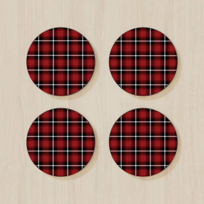 Coasters - Textured Fabric Red - printonitshop