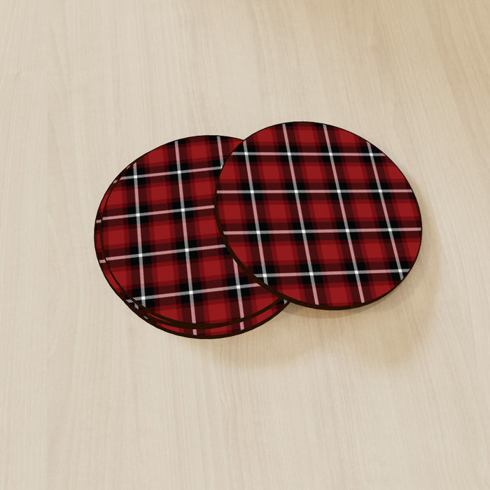 Coasters - Textured Fabric Red - printonitshop