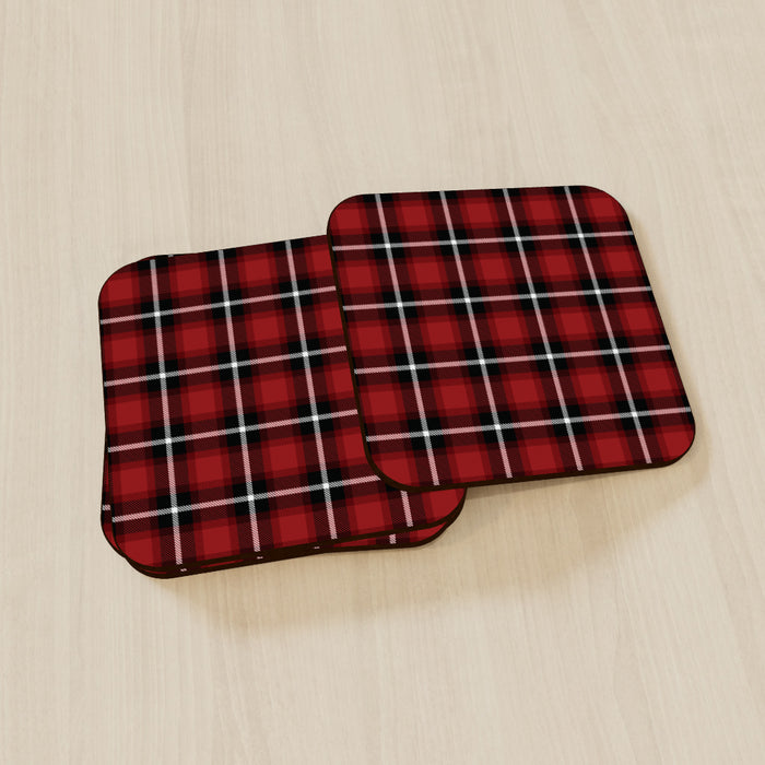 Coasters - Textured Fabric Red - printonitshop