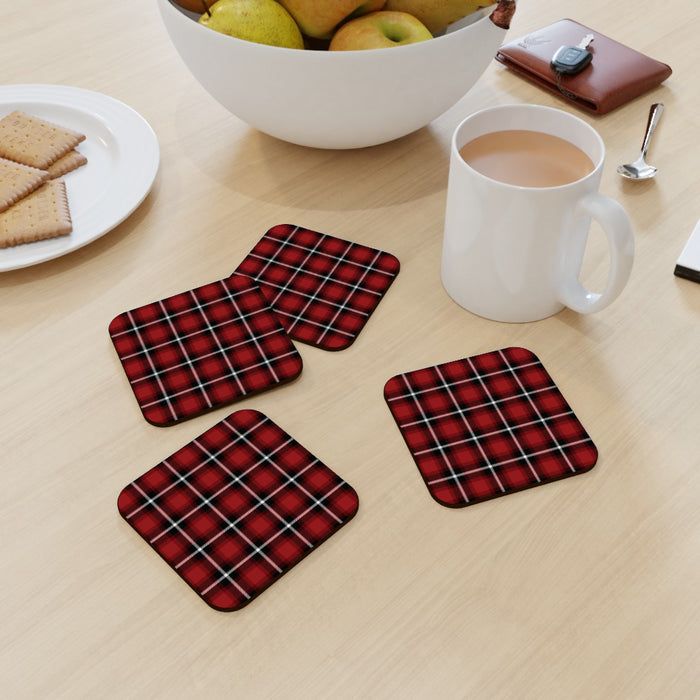 Coasters - Textured Fabric Red - printonitshop