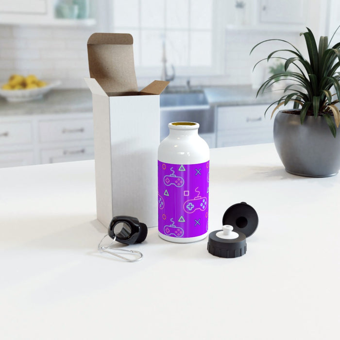 Sports Bottles - Gaming Neon Purple - printonitshop