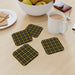 Coasters - Textured Fabric Yellow - printonitshop