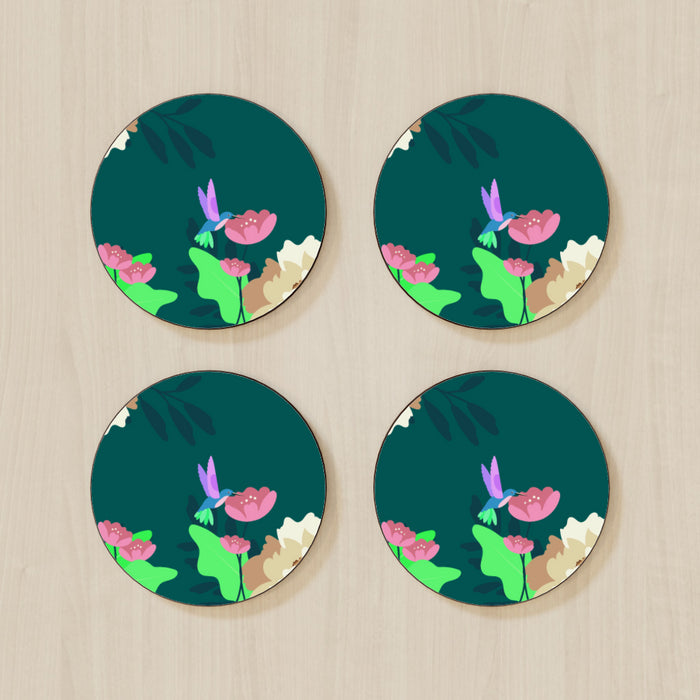 Coasters - Floral Bird - printonitshop