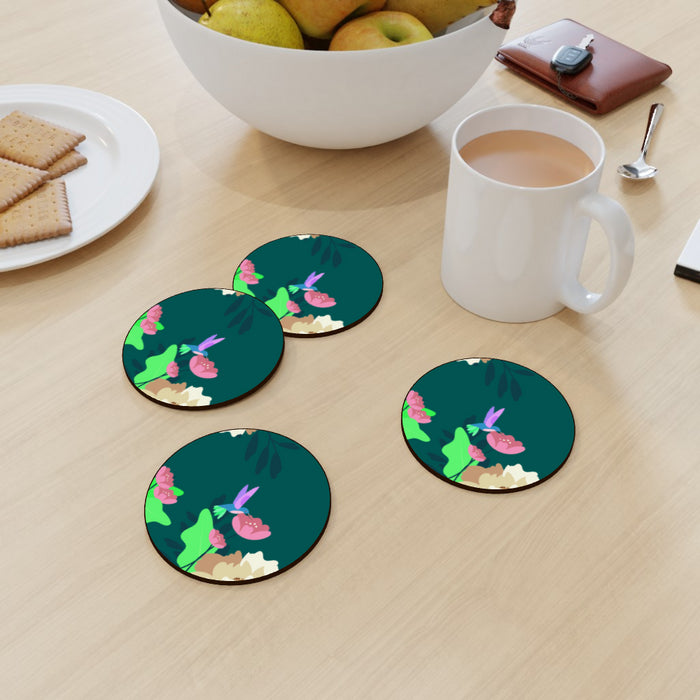 Coasters - Floral Bird - printonitshop