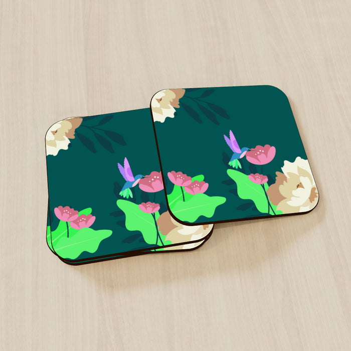 Coasters - Floral Bird - printonitshop