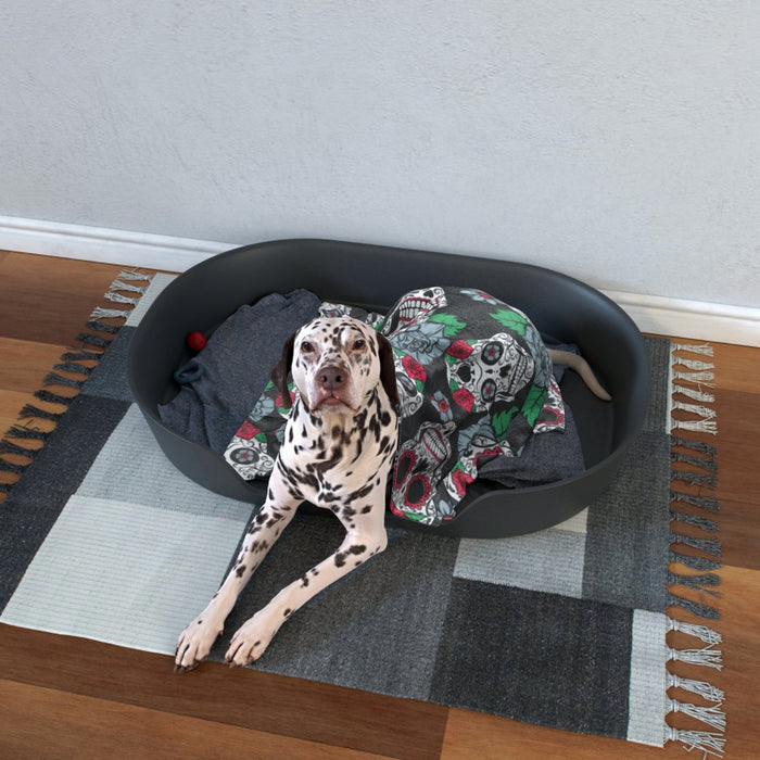 Pet Blankets - Skulls and Roses - printonitshop