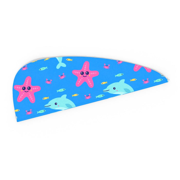 Head Towel - Dolphin and Starfish Blue - printonitshop