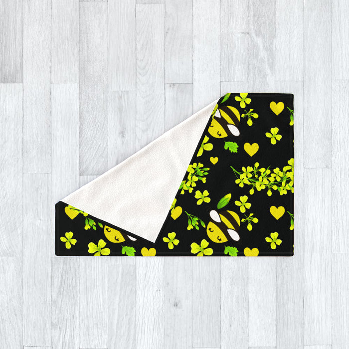 Blanket - Bees On Black - printonitshop