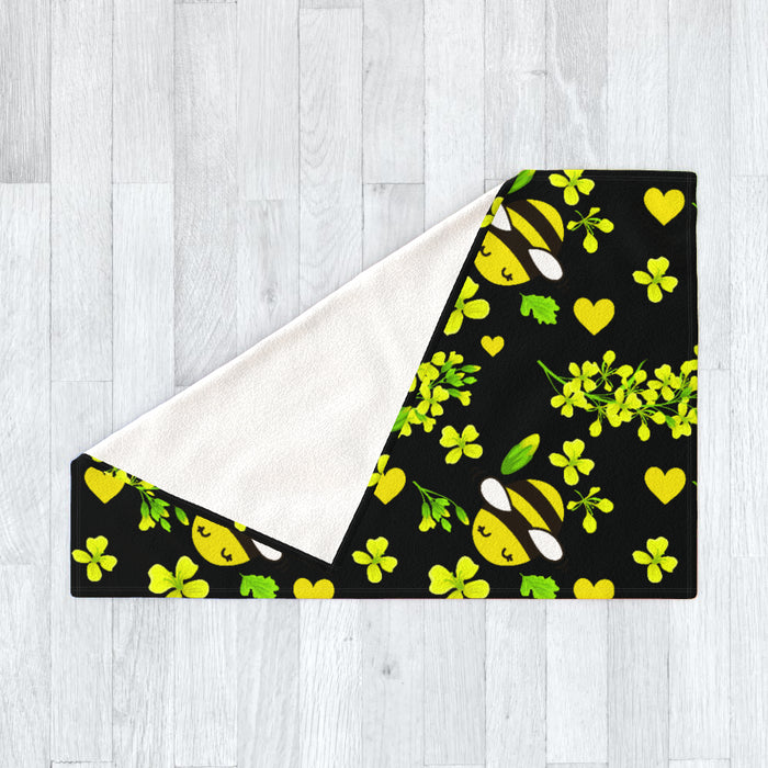 Blanket - Bees On Black - printonitshop