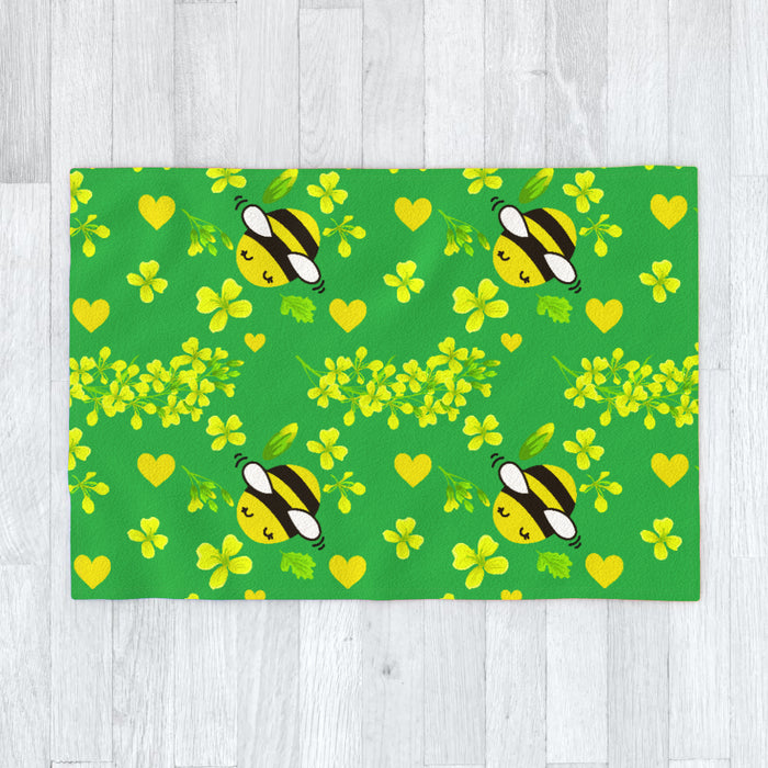 Blanket - Bees On Green - printonitshop