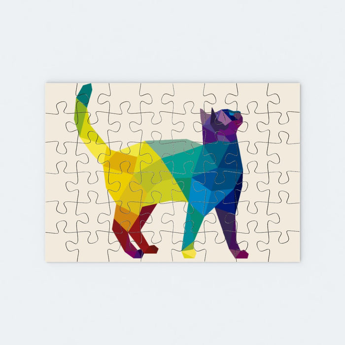 Jigsaw - Geometric Cat - printonitshop