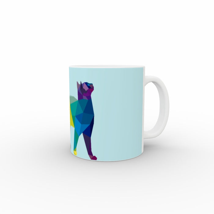 11oz Ceramic Mug - Geometric Cat - printonitshop