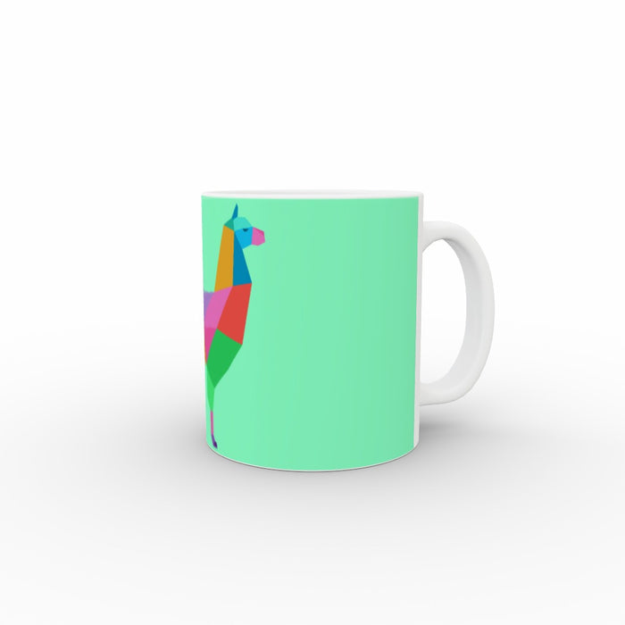 11oz Ceramic Mug - Geometric Lama - printonitshop