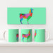 11oz Ceramic Mug - Geometric Lama - printonitshop