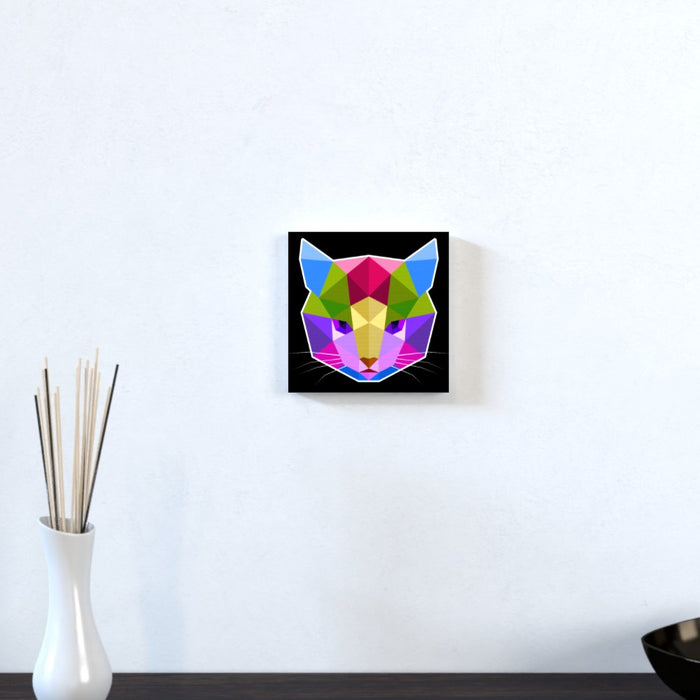 Wall Canvas - Geometric Cat face - printonitshop