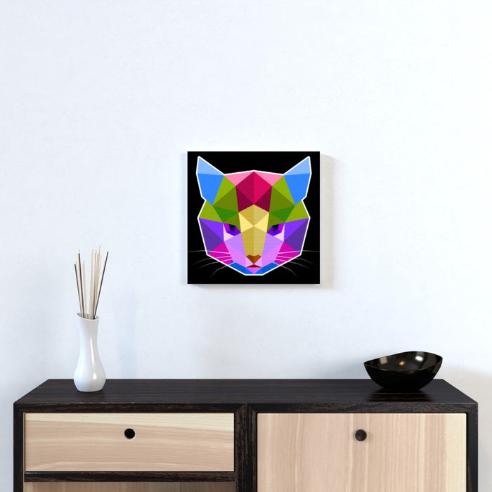 Wall Canvas - Geometric Cat face - printonitshop