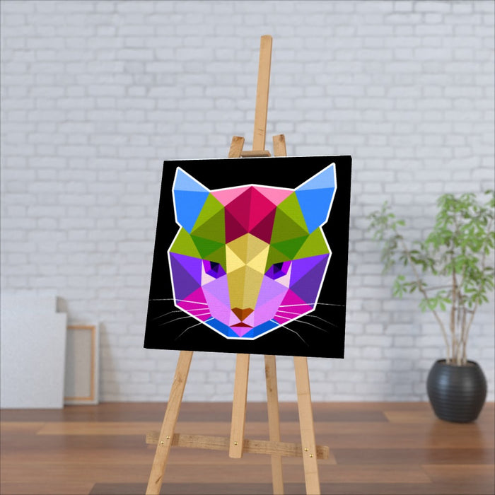 Wall Canvas - Geometric Cat face - printonitshop