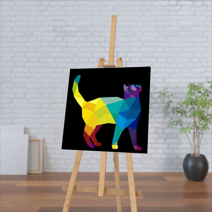 Wall Canvas - Geometric Cat - printonitshop