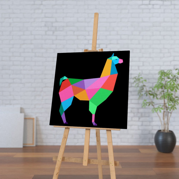 Wall Canvas - Geometric Lama - printonitshop