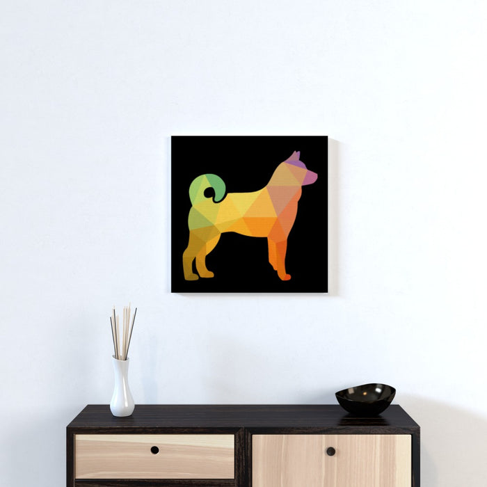 Wall Canvas - Geometric Dog - printonitshop