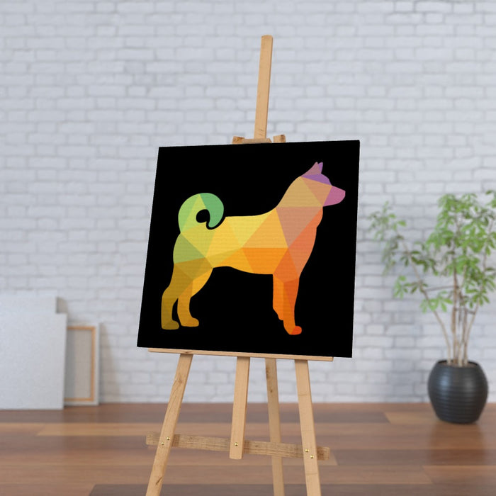 Wall Canvas - Geometric Dog - printonitshop