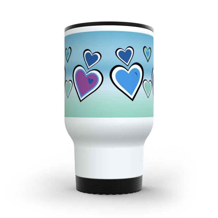 Travel Mug - Hearts - printonitshop