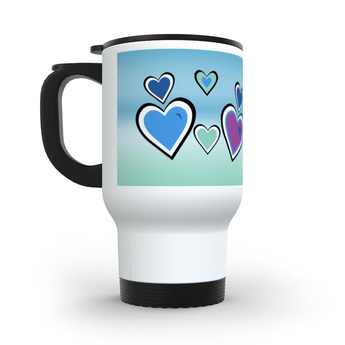 Travel Mug - Hearts - printonitshop