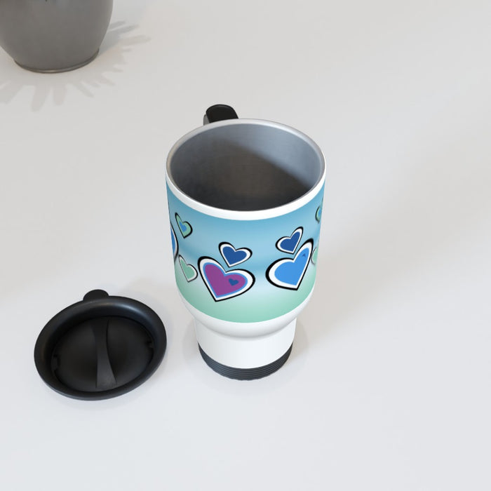 Travel Mug - Hearts - printonitshop