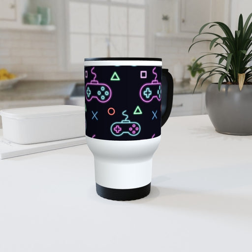 Travel Mug - Gaming Neon Black - printonitshop